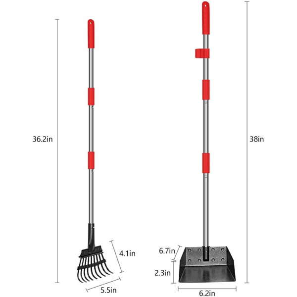 MFYJ Upgraded Dog Pooper Scooper Extra Large Red Wayfair